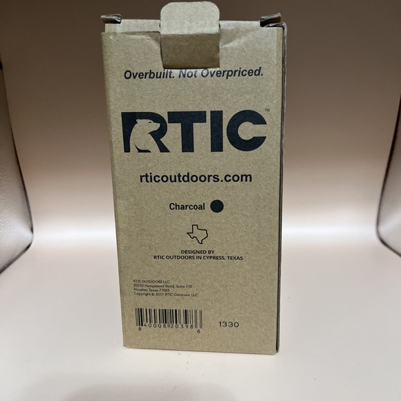 NEW RTIC 20 oz Tumbler Hot Cold Double Wall Vacuum Insulated Matte Black Branded - Picture 1 of 6